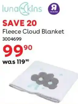 BabiesRUs lunaKins Fleece Cloud Blanket offer