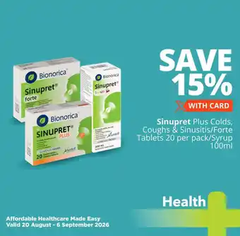 Sinupret Plus Colds, Coughs & Sinusitis/Forte