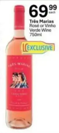 Liquor City Três Marias Rosé or Vinho Verde Wine offer