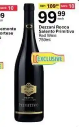 Liquor City Dezzani Rocca Salento Primitivo Red Wine offer