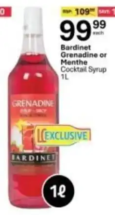 Liquor City Bardinet Grenadine Cocktail Syrup offer