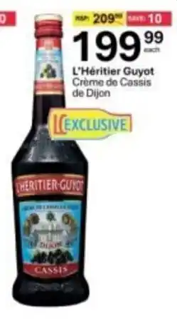 Liquor City L'Héritier Guyot Crème de Cassis de Dijon offer
