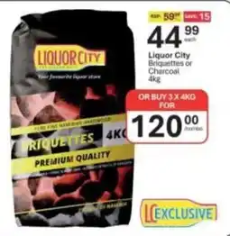 Liquor City Liquor City Briquettes or Charcoal offer