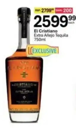 Liquor City El Cristiano Extra Añejo Tequila offer