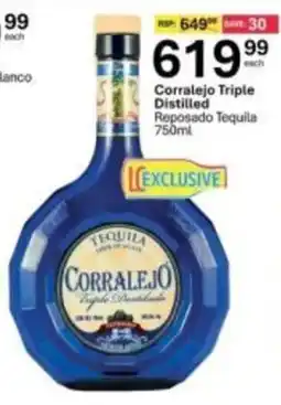Liquor City Corralejo Triple Distilled Reposado Tequila offer