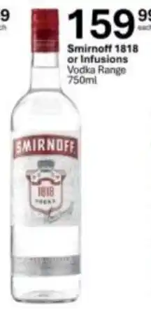 Liquor City Smirnoff 1818 Vodka offer