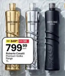 Liquor City Roberto Cavalli Premium Vodka Range offer