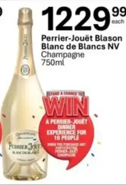 Liquor City Perrier-Jouët Blason Blanc de Blancs NV Champagne offer