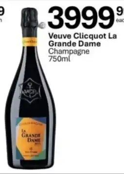 Liquor City Veuve Clicquot La Grande Dame Champagne offer
