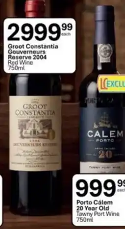 Liquor City Groot Constantia Gouverneurs Reserve 2004 Red Wine offer