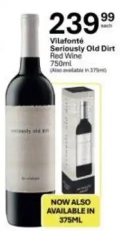 Liquor City Vilafonté Seriously Old Dirt Red Wine offer