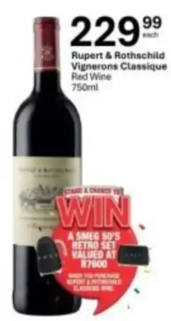 Liquor City Rupert & Rothschild Vigneron's Classique Red Wine offer