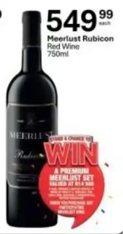 Liquor City Meerlust Rubicon Red Wine offer