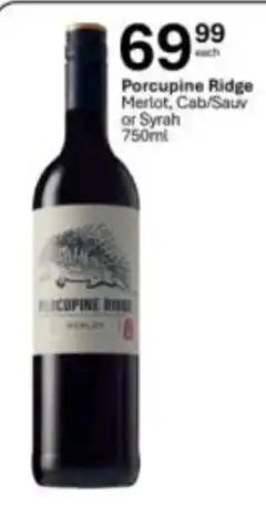Liquor City Porcupine Ridge Merlot offer