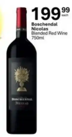 Liquor City Boschendal Nicolas Blended Red Wine offer