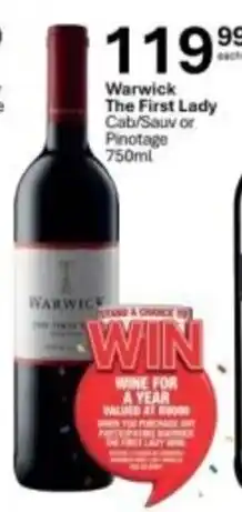 Liquor City Warwick The First Lady offer
