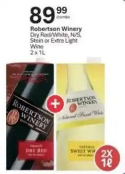 Liquor City Robertson Winery Dry Red/White, N/S, Stein or Extra Light Wine offer