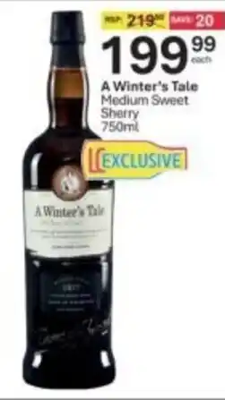 Liquor City A Winter's Tale Medium Sweet Sherry offer