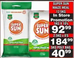 Advance Cash n Carry SUPER SUN MAIZE MEAL 5KG POLY BAG offer