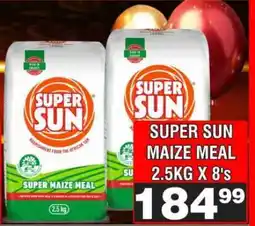Advance Cash n Carry Super Sun Maize Meal 2.5kg x 8's offer