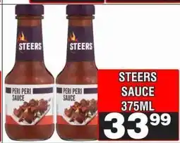 Advance Cash n Carry STEERS SAUCE 375ML offer