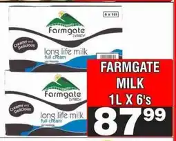 Advance Cash n Carry FARMGATE MILK 1L X 6's offer