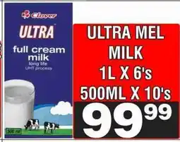 Advance Cash n Carry ULTRA MEL MILK 1L X 6's 500ML X 10's offer