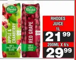 Advance Cash n Carry RHODES JUICE 1L offer