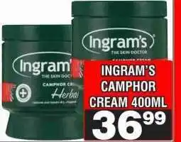 Advance Cash n Carry INGRAM'S CAMPHOR CREAM 400ML offer