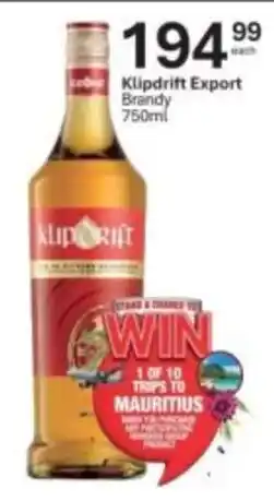 Liquor City Klipdrift Export Brandy offer