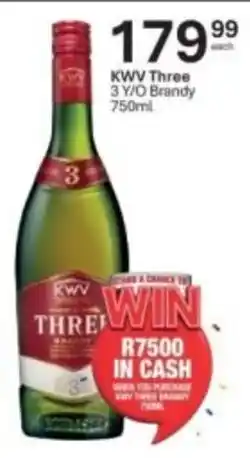 Liquor City KWV Three 3 Y/O Brandy offer