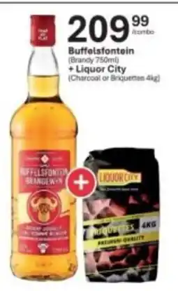 Liquor City Buffelsfontein Brandy + Liquor City Charcoal offer