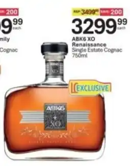 Liquor City ABK6 XO Renaissance Single Estate Cognac offer