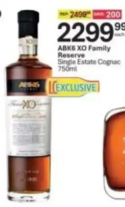 Liquor City ABK6 XO Family Reserve Single Estate Cognac offer