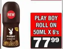 Advance Cash n Carry PLAY BOY ROLL ON 50ML X 6's offer