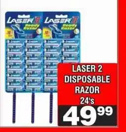 Advance Cash n Carry LASER 2 DISPOSABLE RAZOR 24's offer