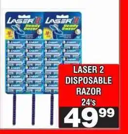 LASER 2 DISPOSABLE RAZOR 24's