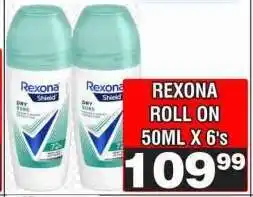 Advance Cash n Carry REXONA ROLL ON 50ML X 6's offer