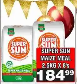 Advance Cash n Carry Super Sun Maize Meal 2.5kg x 8's offer