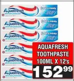 AQUAFRESH TOOTHPASTE 100ML X 12's