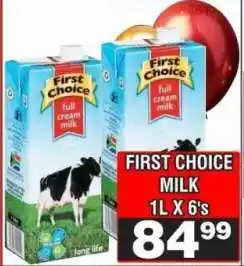 Advance Cash n Carry FIRST CHOICE MILK 1L X 6's offer