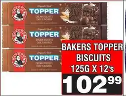 Advance Cash n Carry BAKERS TOPPER BISCUITS 125G X 12's offer