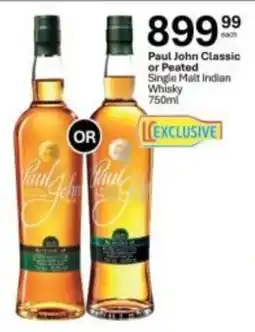 Liquor City Paul John Classic or Peated Single Malt Indian Whisky offer