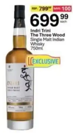 Liquor City Indri Trini The Three Wood Single Malt Indian Whisky offer