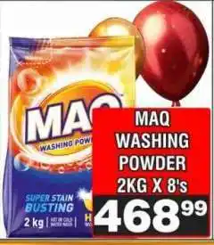 Advance Cash n Carry MAQ WASHING POWDER 2KG X 8's offer