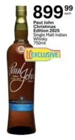 Liquor City Paul John Christmas Edition 2025 Single Malt Indian Whisky offer