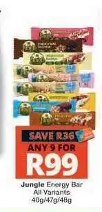 Checkers Jungle Energy Bar offer