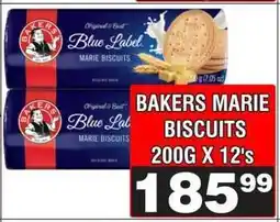 Advance Cash n Carry BAKERS MARIE BISCUITS 200G X 12's offer