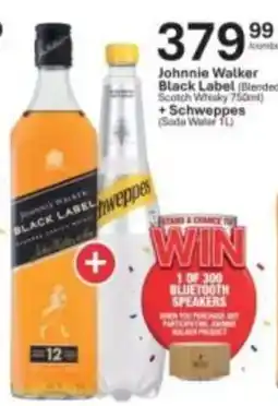 Liquor City Johnnie Walker Black Label + Schweppes offer