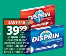 Checkers Disprin Extra Strength/Regular Strength offer